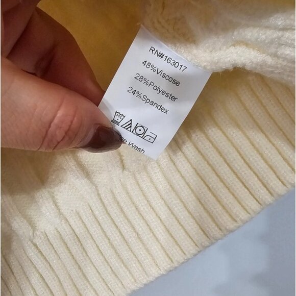 Princess Polly Cropped Sweater Vest off white S/M - Picture 4 of 5